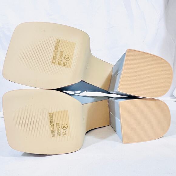 Ocho Toros Platform Heels Women 8 Tampico Baby Blue T-Strap Chunky Mary Jane New - Picture 15 of 16